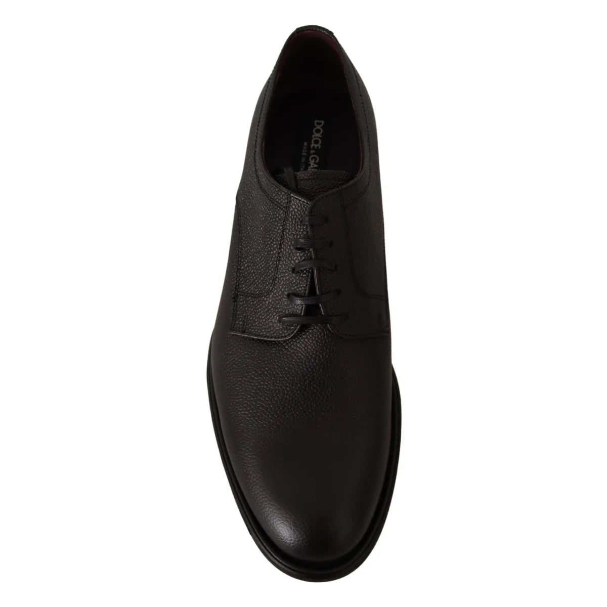 Stunning Dolce & Gabbana Black Leather Derby Shoes