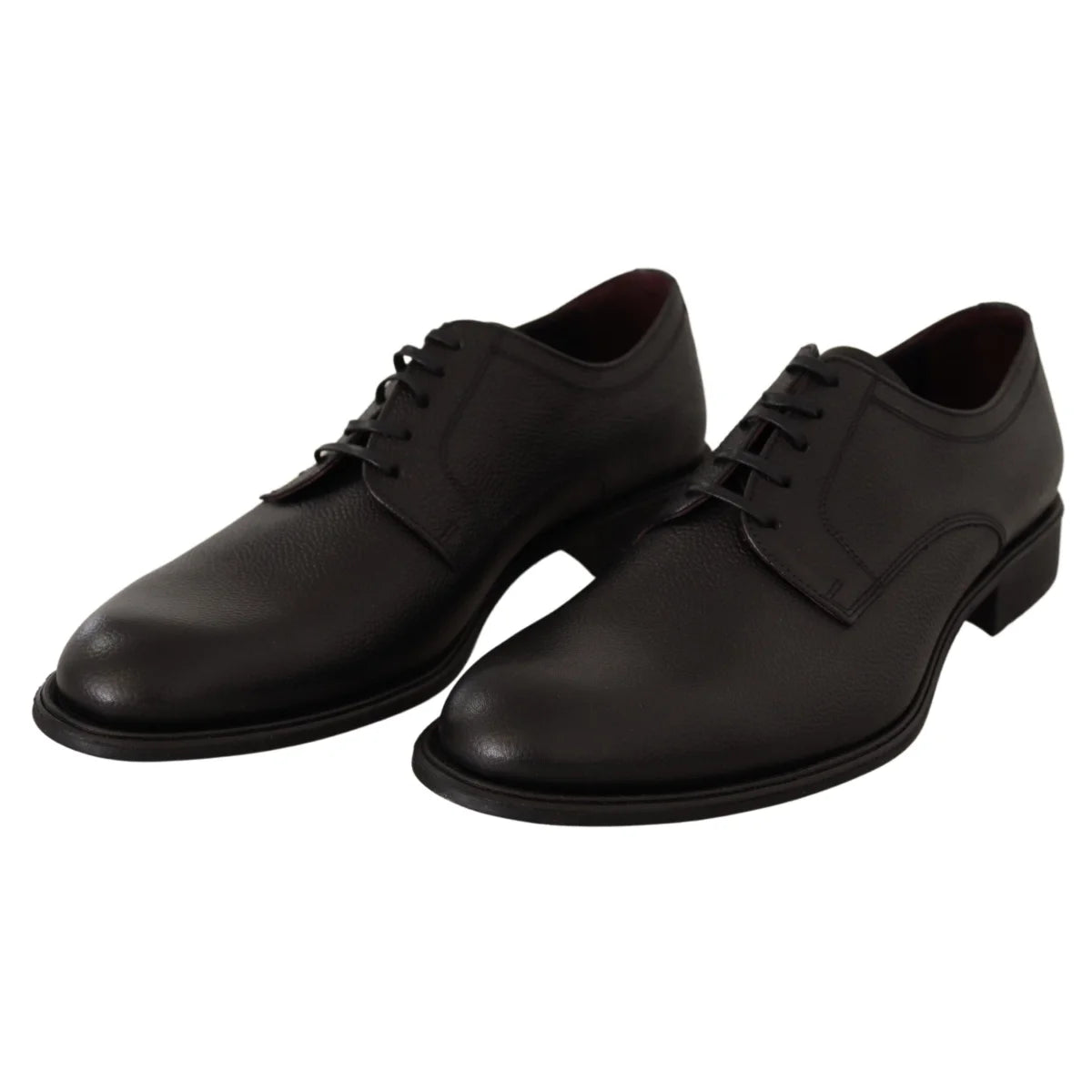 Stunning Dolce & Gabbana Black Leather Derby Shoes