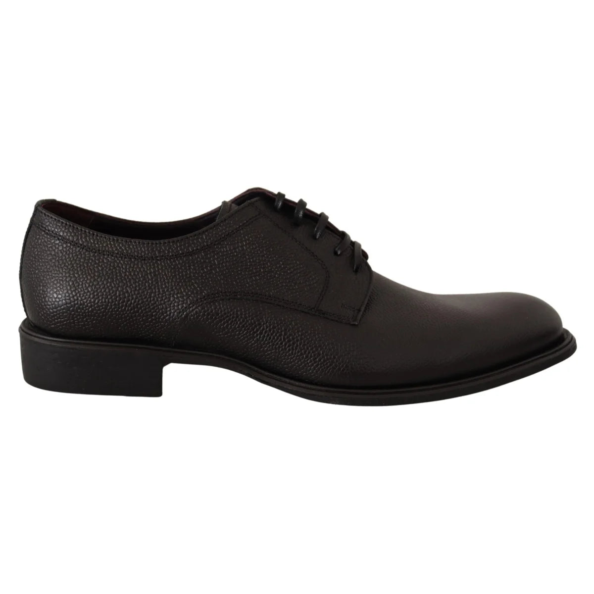 Stunning Dolce & Gabbana Black Leather Derby Shoes