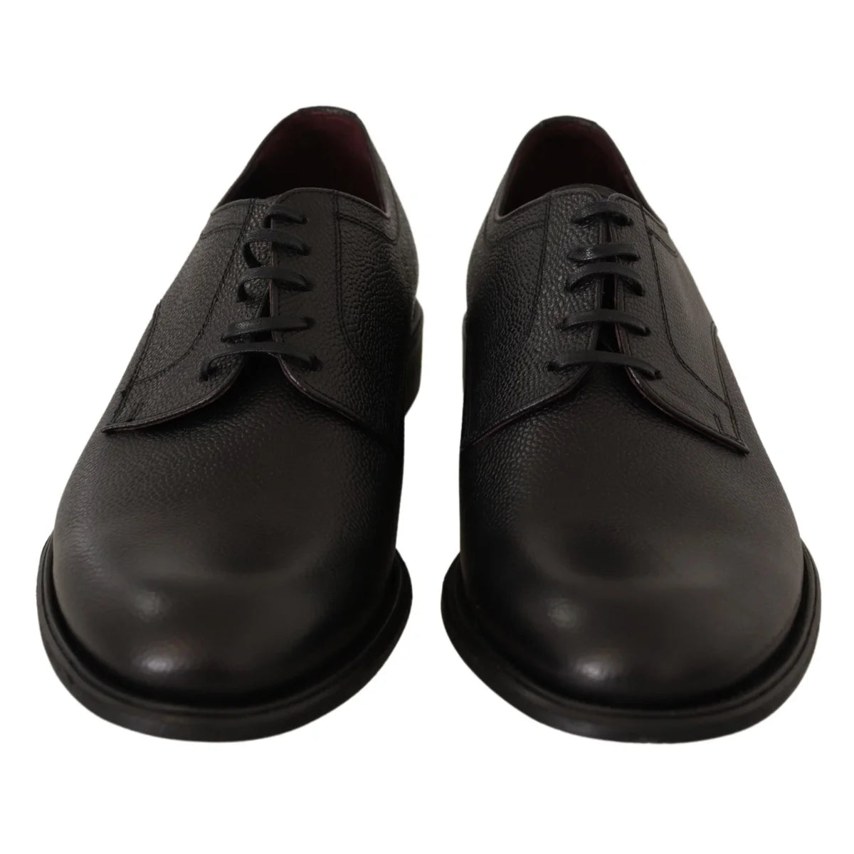 Stunning Dolce & Gabbana Black Leather Derby Shoes