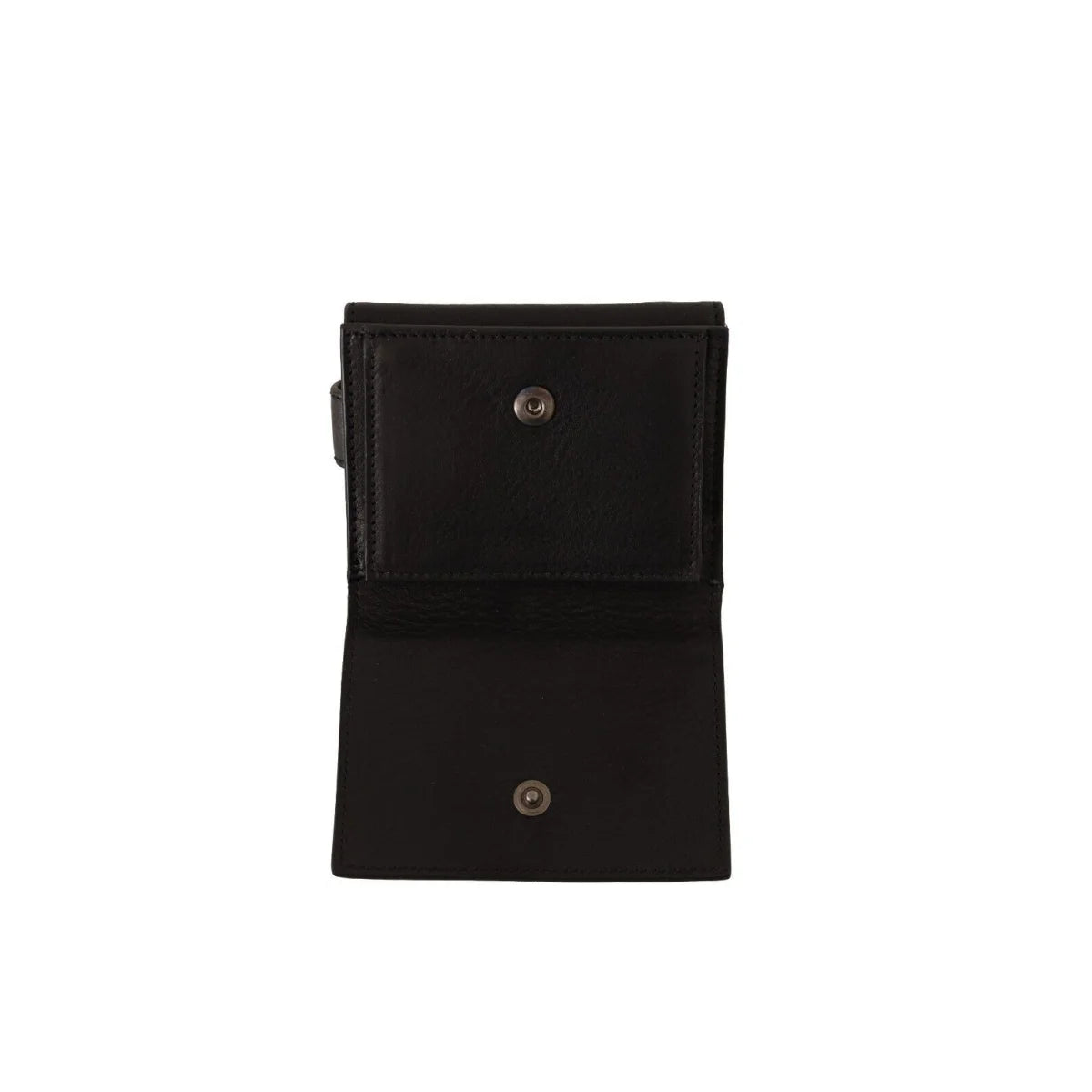 Stunning Dolce & Gabbana Black Leather Trifold Multi Kit with Belt Strap