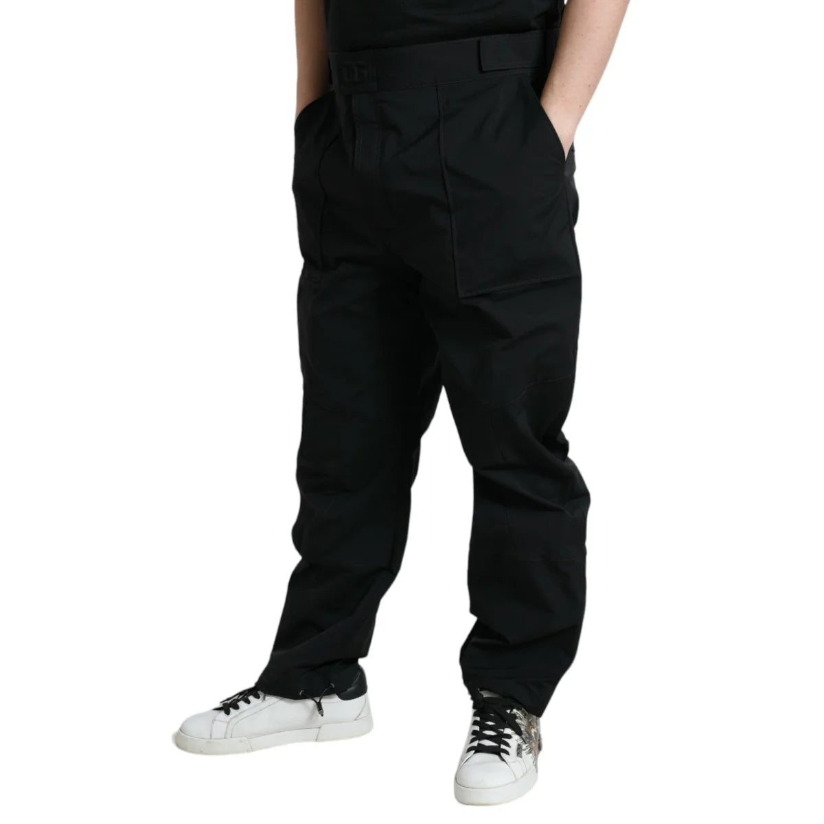 Stunning Dolce Gabbana Black Regular Fit Straight Pants &