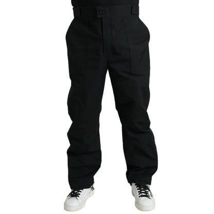 Stunning Dolce Gabbana Black Regular Fit Straight Pants &