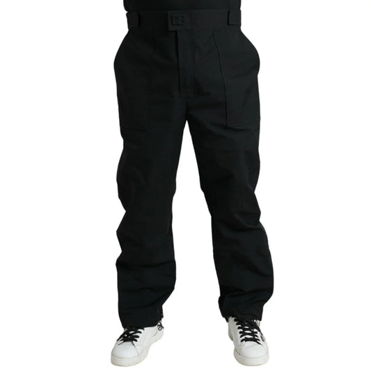 Stunning Dolce Gabbana Black Regular Fit Straight Pants &