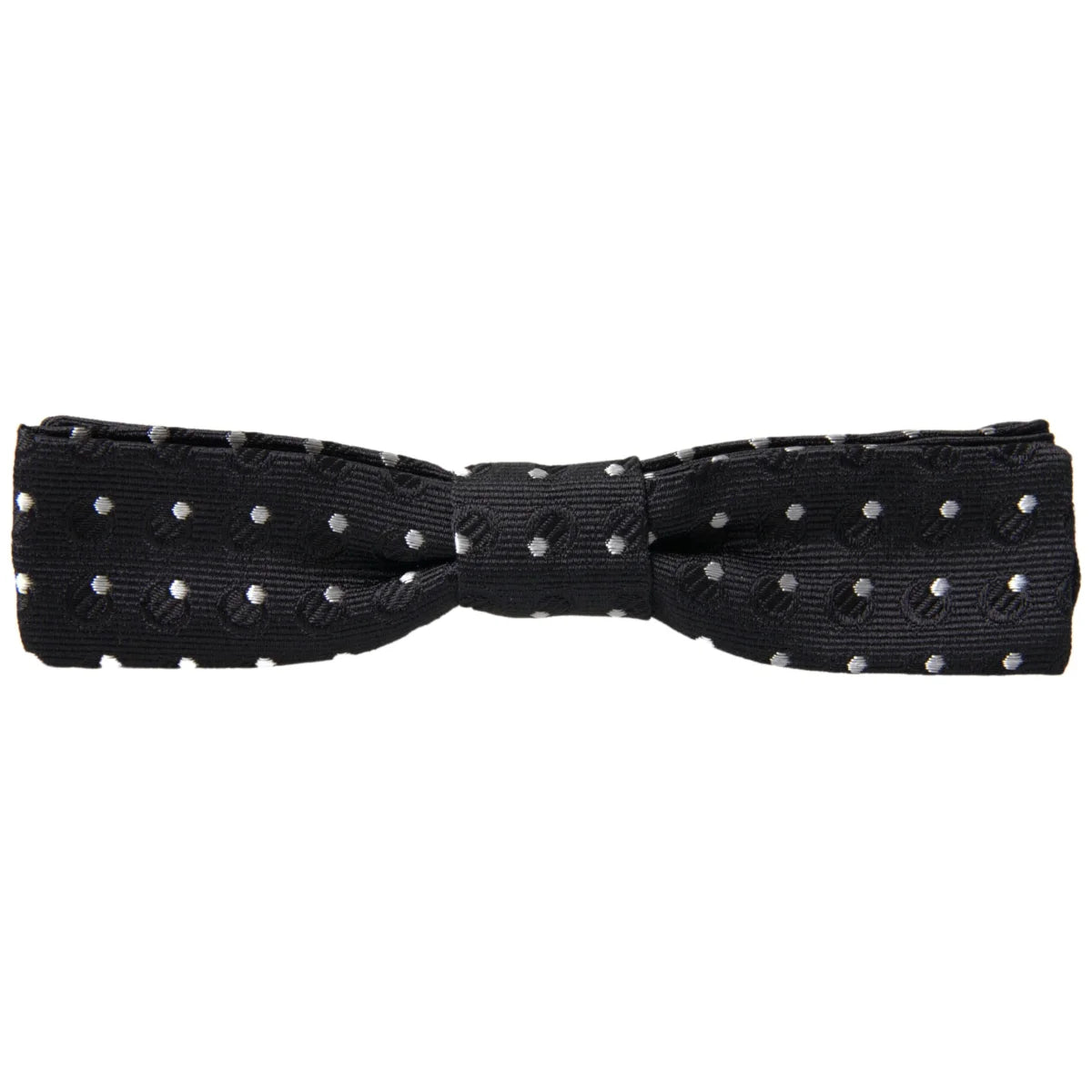 Stunning Dolce Gabbana Black Silk Adjustable Bow Tie With Metal Hook &