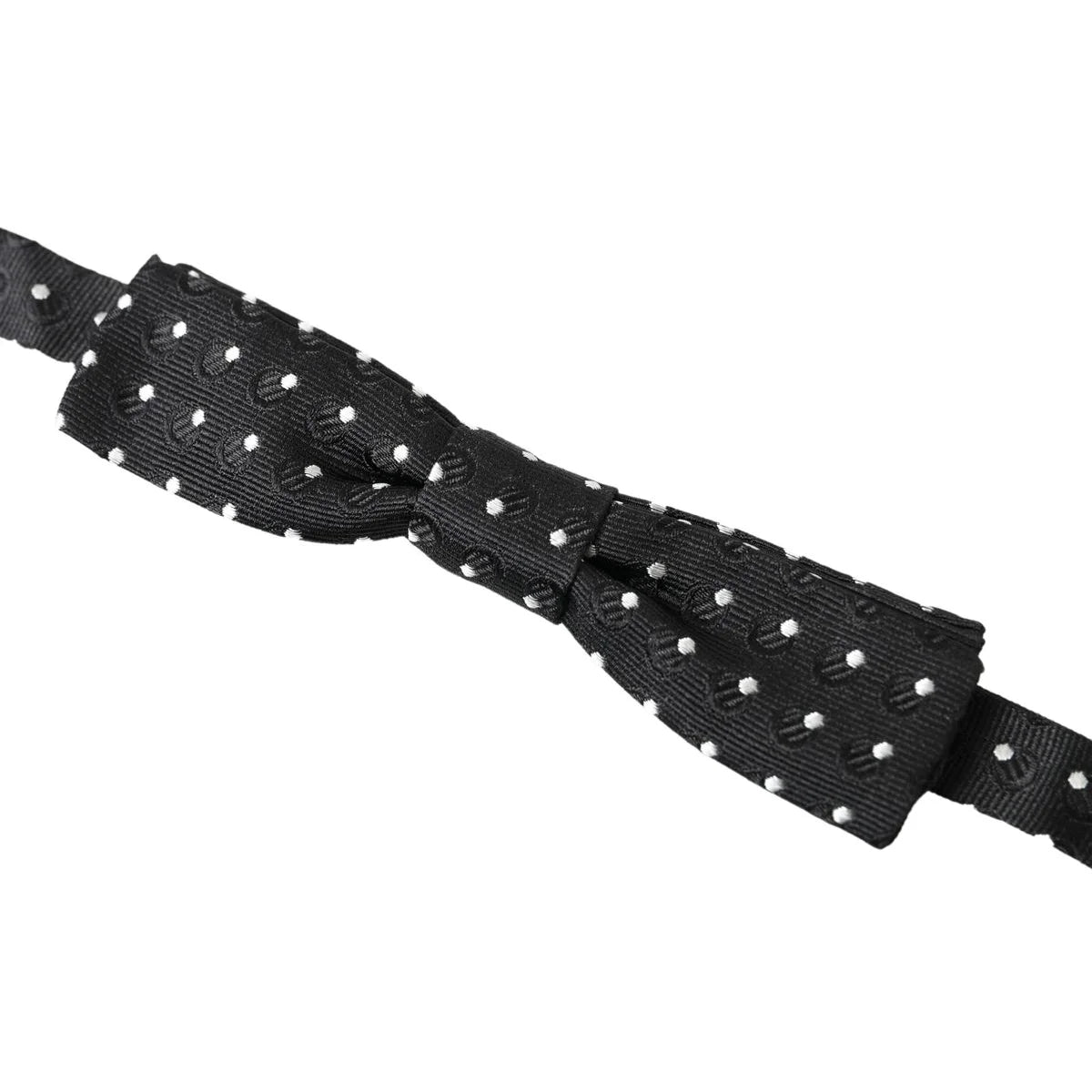 Stunning Dolce Gabbana Black Silk Adjustable Bow Tie With Metal Hook &