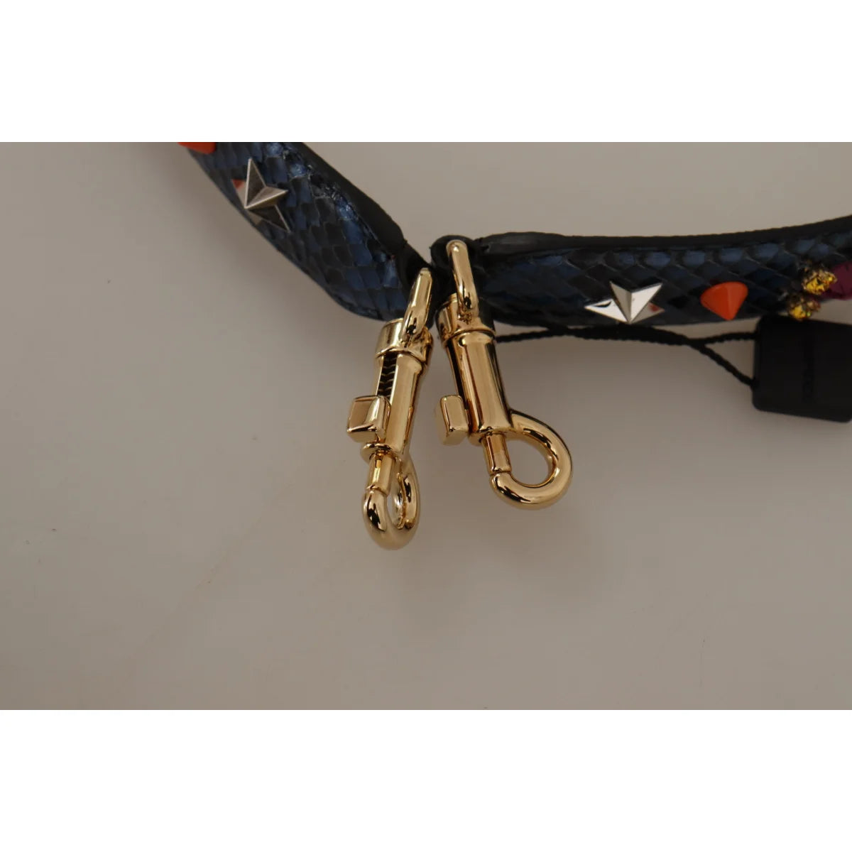 Stunning Dolce & Gabbana Blue Python Leather Shoulder Strap