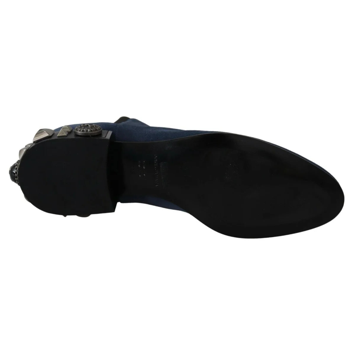 Stunning Dolce Gabbana Blue Suede Studded Ankle Boots &