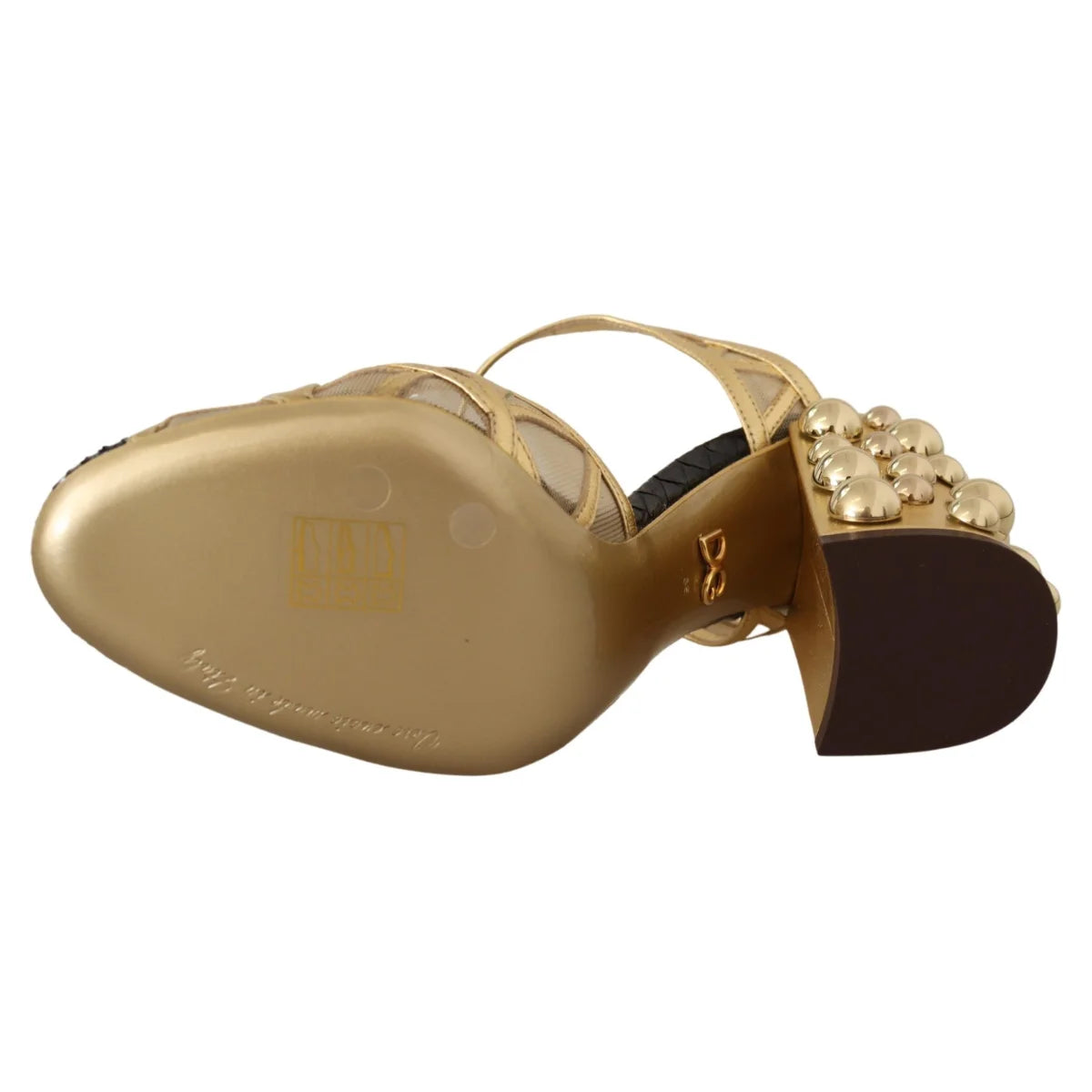 Stunning Dolce Gabbana Crystal Heels Leather Pumps &