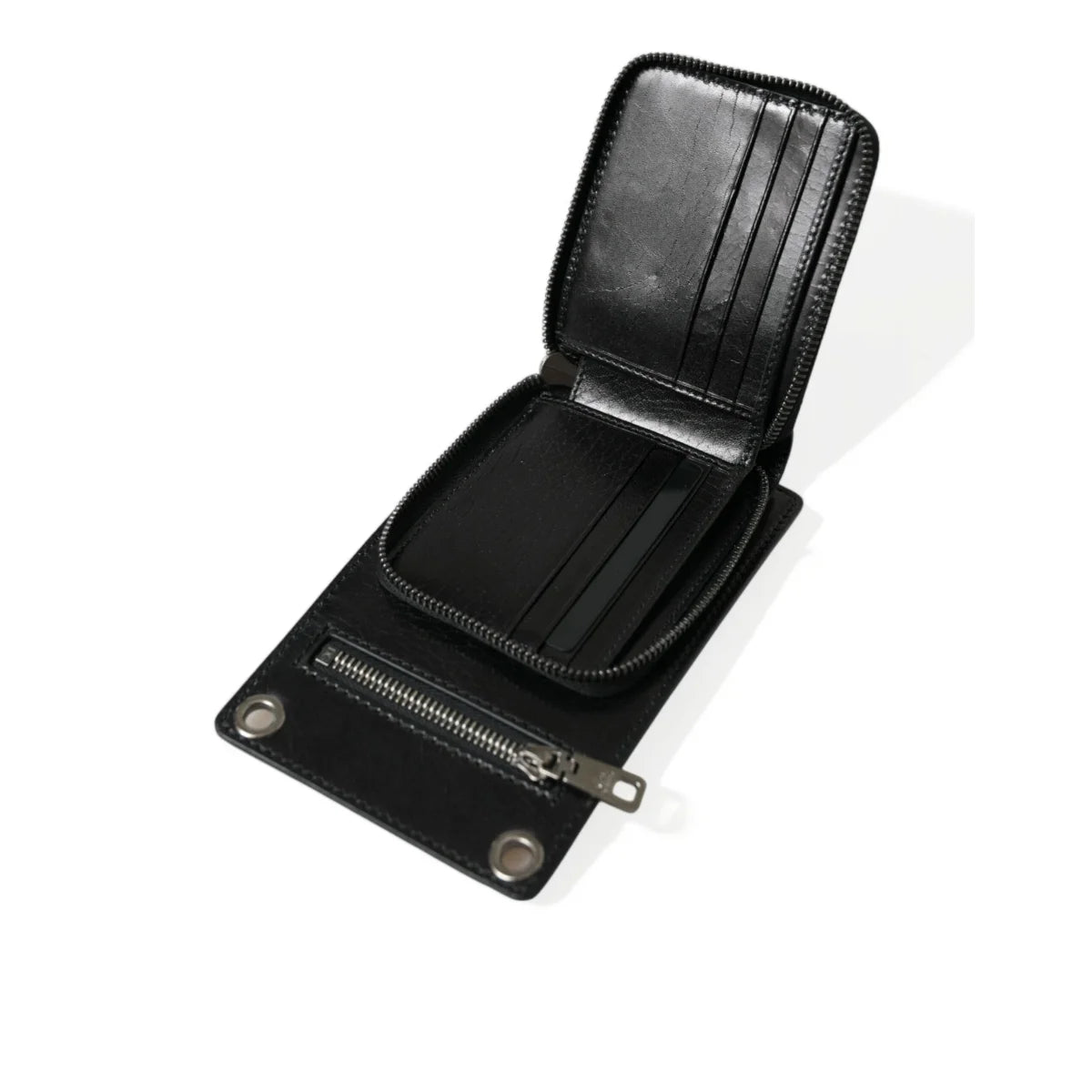 Stunning Dolce Gabbana Detachable Cross Body Black Horse Leather Wallet &