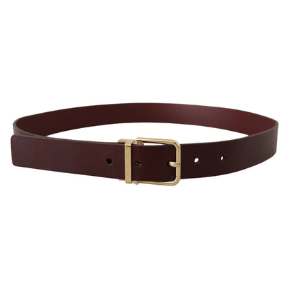 Stunning Dolce & Gabbana Gold Buckle Dress Belt in Luxe Leather