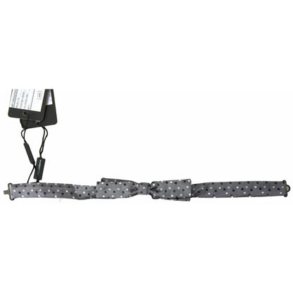 Stunning Dolce Gabbana Gray Bow Tie with Silk Adjustable Neck Strap &