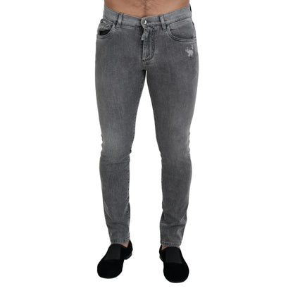 Stunning Dolce Gabbana Grey Washed Denim Pants Authentic &