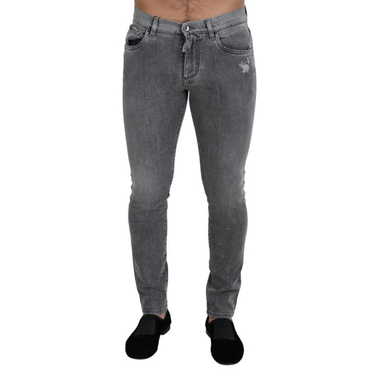 Stunning Dolce Gabbana Grey Washed Denim Pants Authentic &