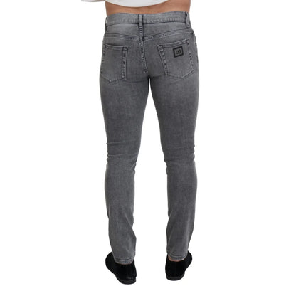 Stunning Dolce Gabbana Grey Washed Denim Pants Authentic &