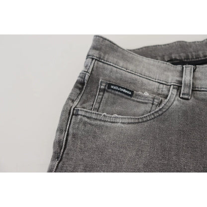 Stunning Dolce Gabbana Grey Washed Denim Pants Authentic &