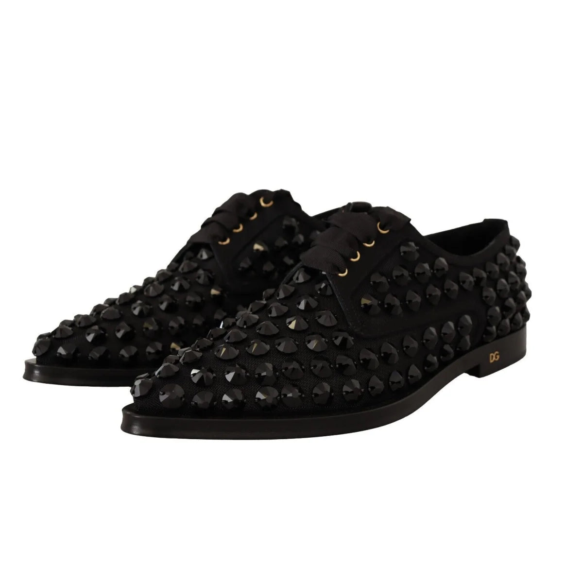 Stunning Dolce & Gabbana Gros Grain Jeweled Formal Flats