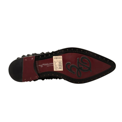 Stunning Dolce & Gabbana Gros Grain Jeweled Formal Flats