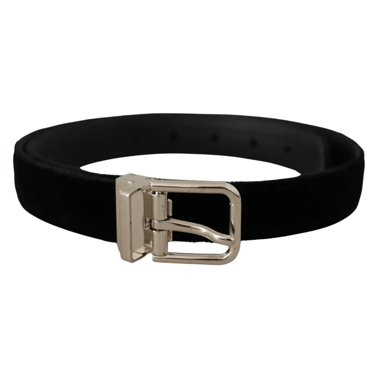 Stunning Dolce Gabbana Grosgrain Leather Belt with Silver Tone Buckle &