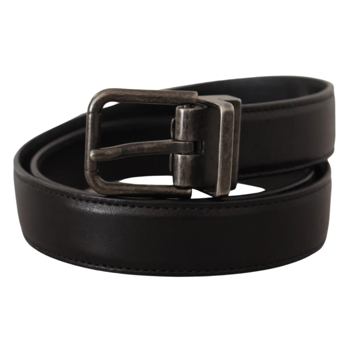 Stunning Dolce Gabbana Leather Belt with Metal Buckle Closure Dress Style &