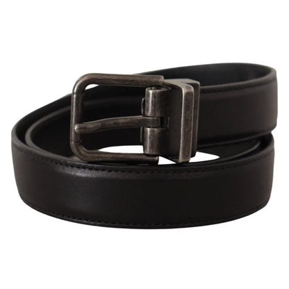Stunning Dolce Gabbana Leather Belt with Metal Buckle Closure Dress Style &