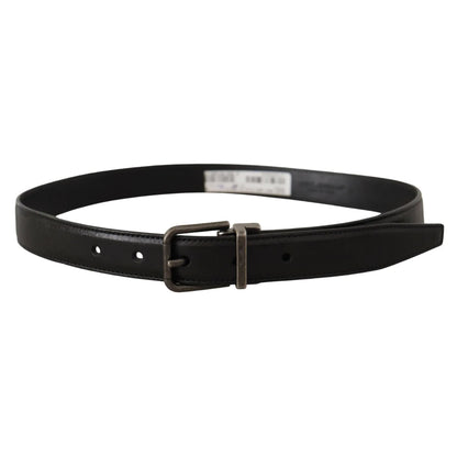 Stunning Dolce Gabbana Leather Belt with Metal Buckle Closure Dress Style &