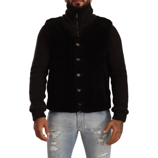 Stunning Dolce & Gabbana Leather Bomber Italian Luxury Jacket