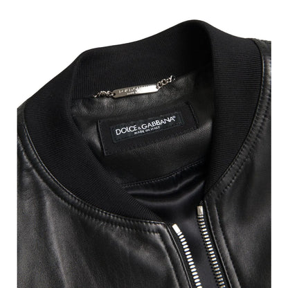 Stunning Dolce Gabbana Leather Bomber Lambskin Jacket &