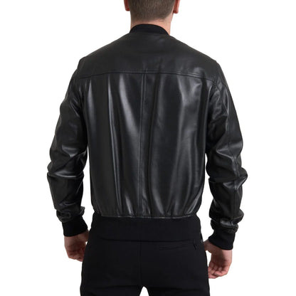 Stunning Dolce Gabbana Leather Bomber Lambskin Jacket &
