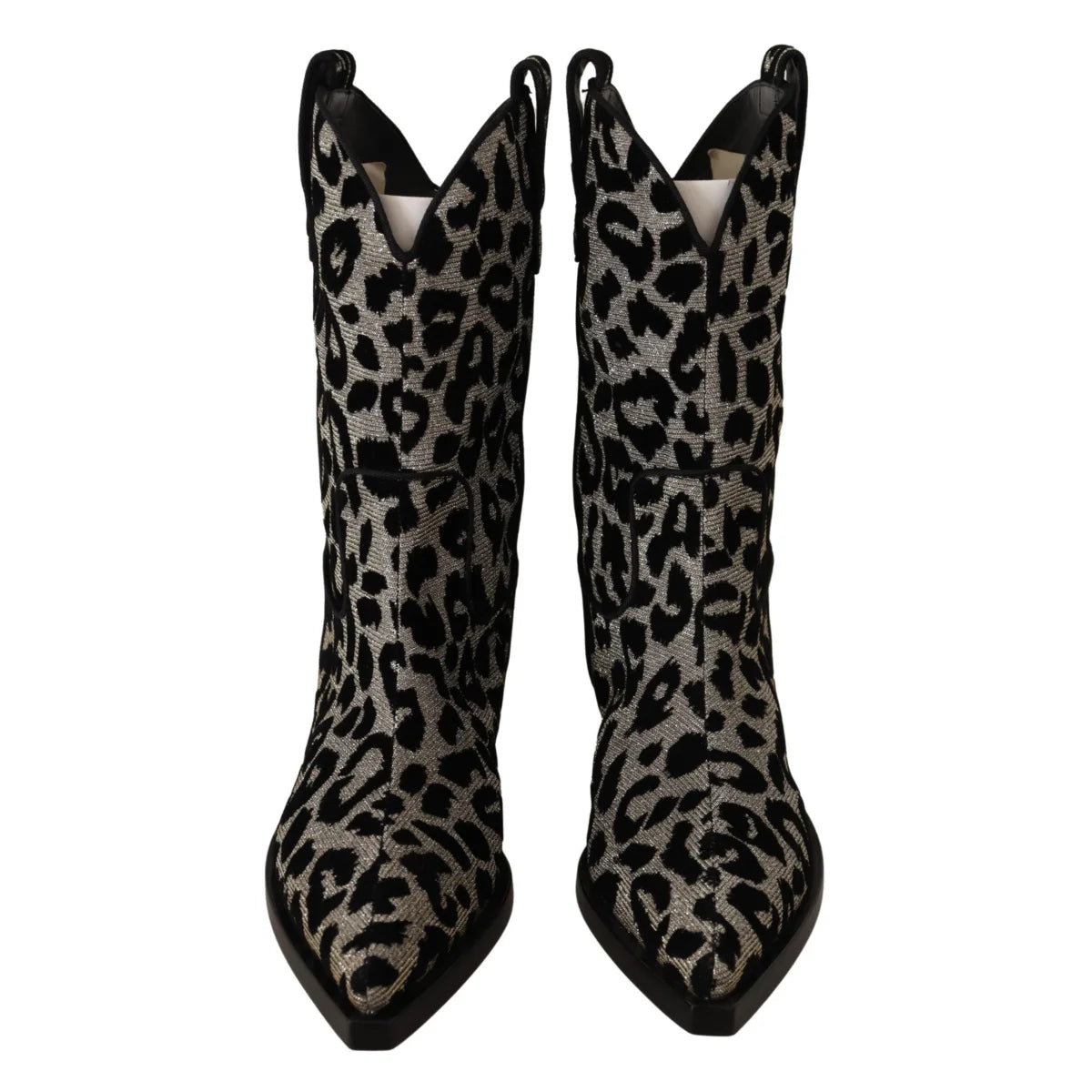 Stunning Dolce Gabbana Leopard Calf Boots Mid Chic Glamour &
