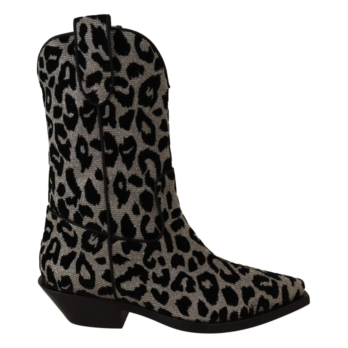 Stunning Dolce Gabbana Leopard Calf Boots Mid Chic Glamour &