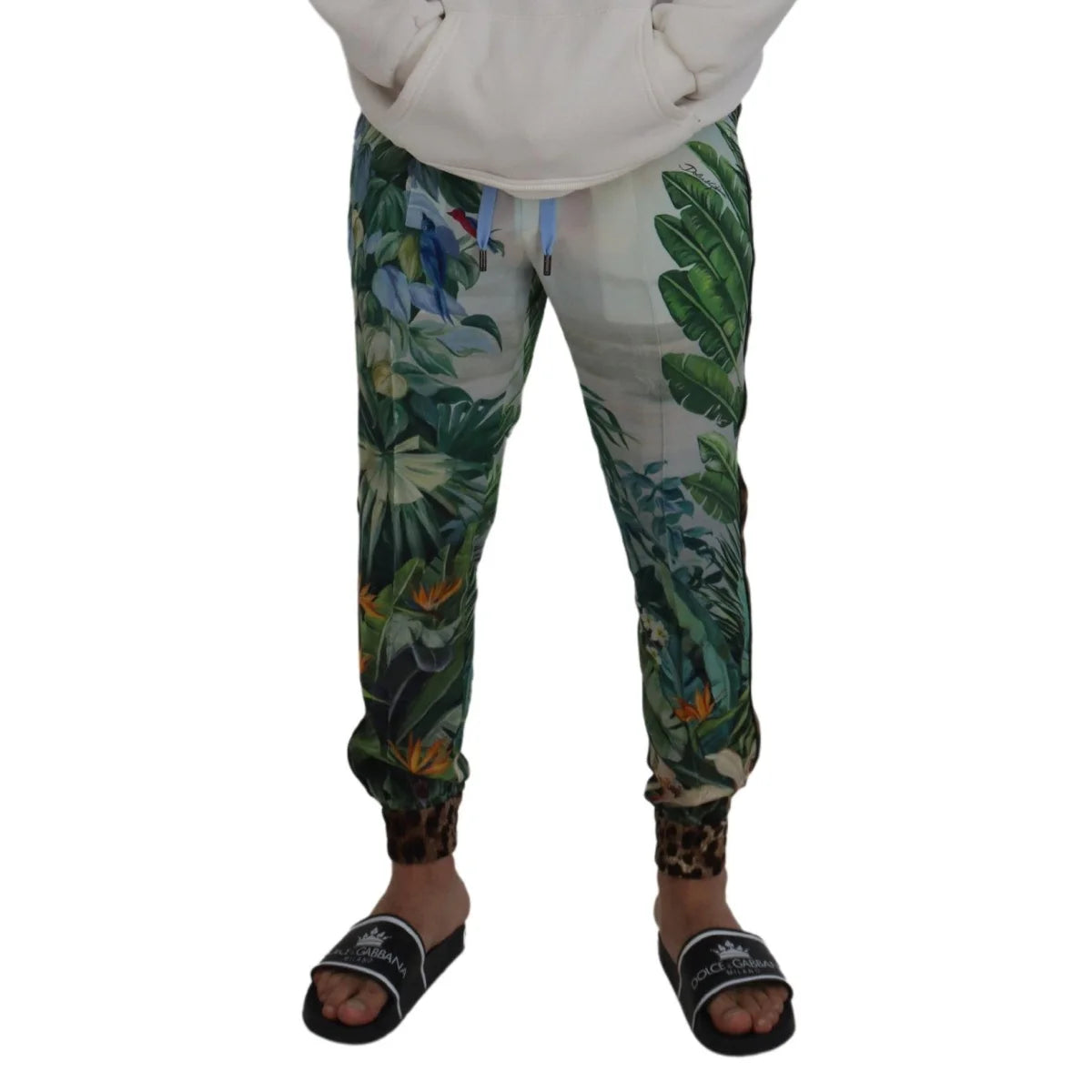 Stunning Dolce & Gabbana Mainline Pants with Iconic Logo Details