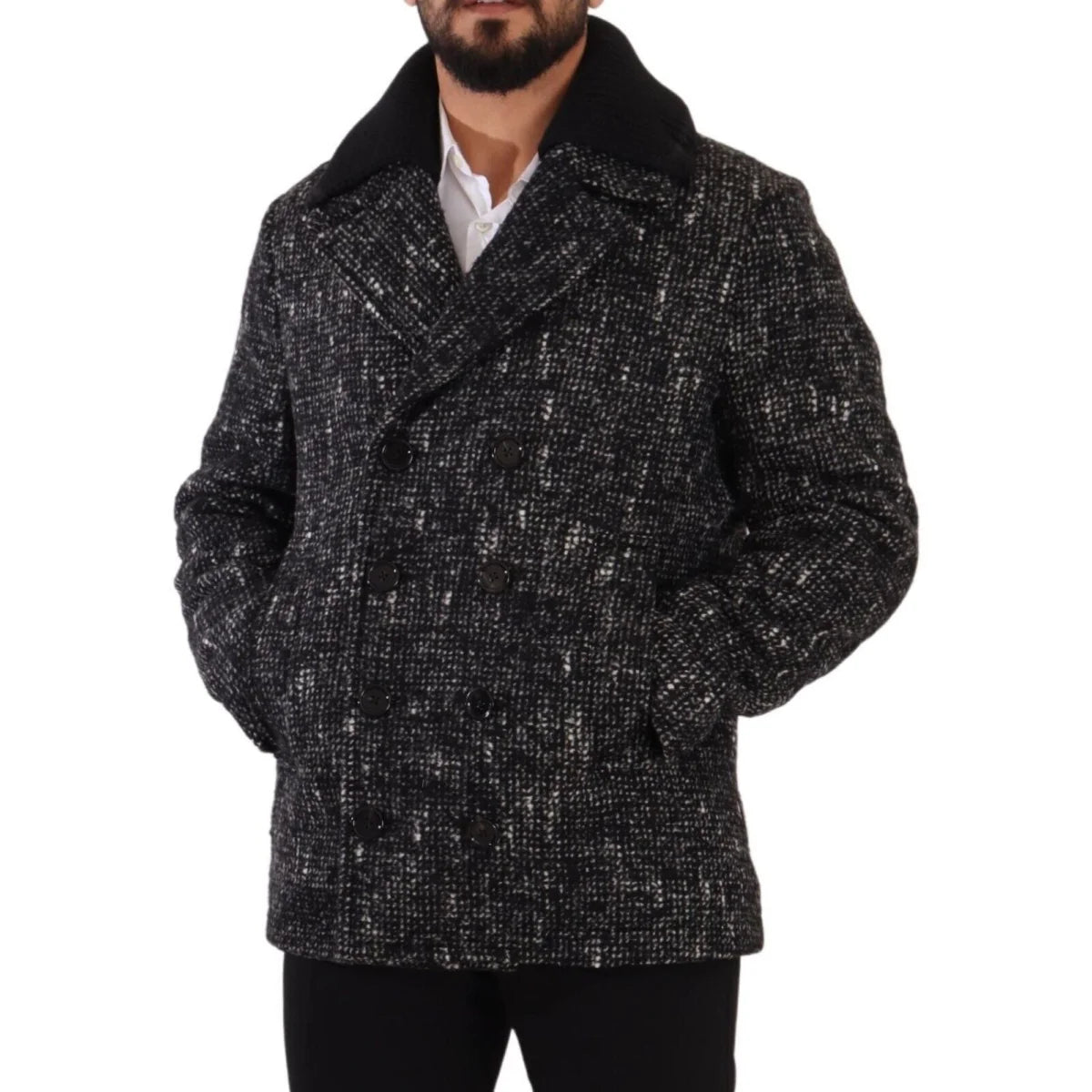 Stunning Dolce Gabbana Overcoat Wool Double Breasted Jacket &