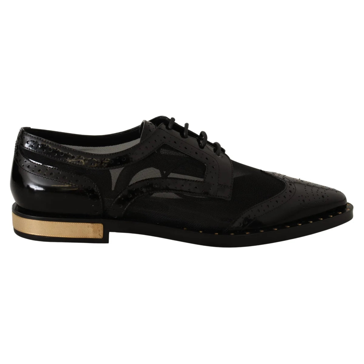 Stunning Dolce Gabbana Oxford Flats with Gold Detailing &