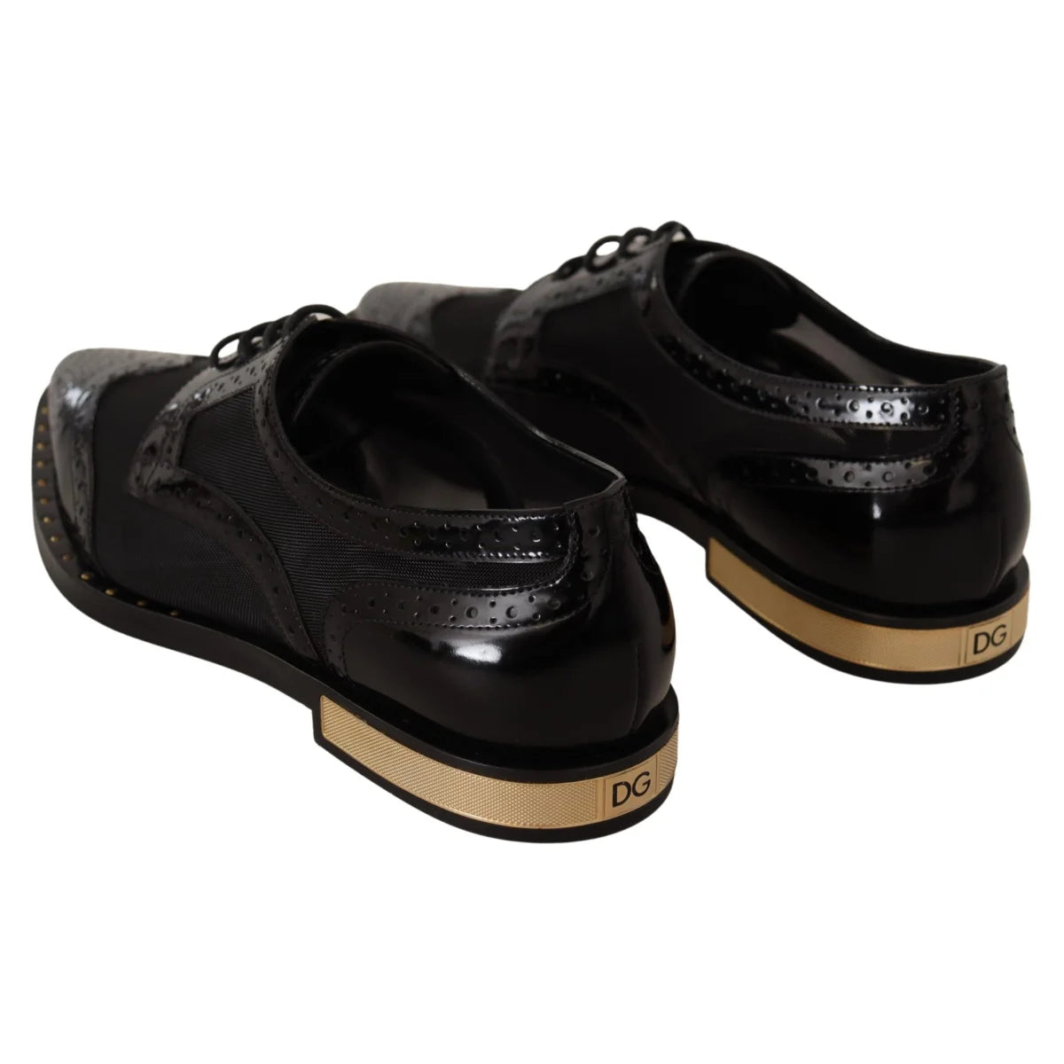 Stunning Dolce Gabbana Oxford Flats with Gold Detailing &