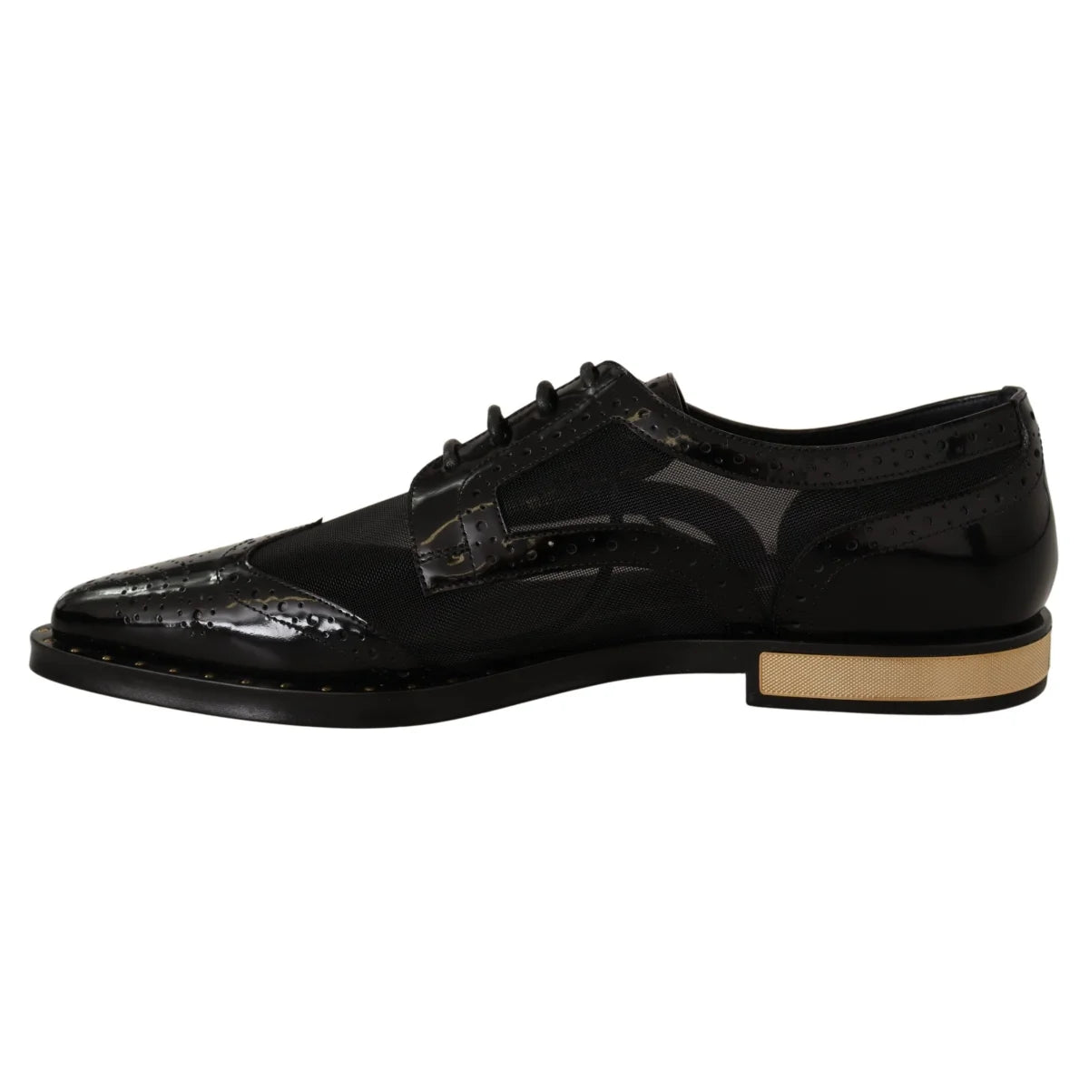 Stunning Dolce Gabbana Oxford Flats with Gold Detailing &