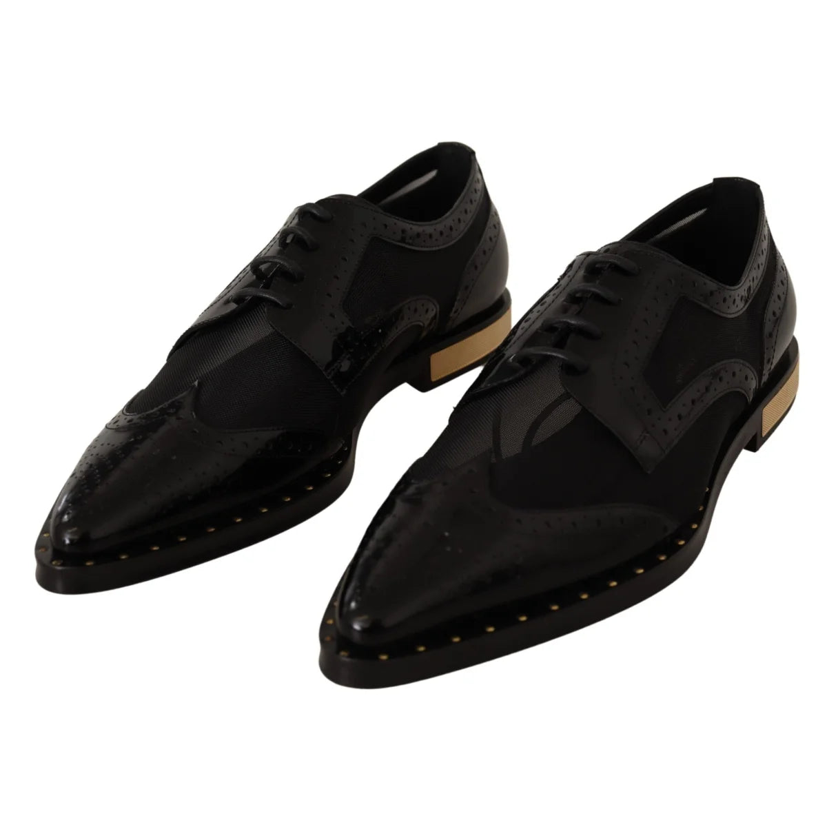 Stunning Dolce Gabbana Oxford Flats with Gold Detailing &