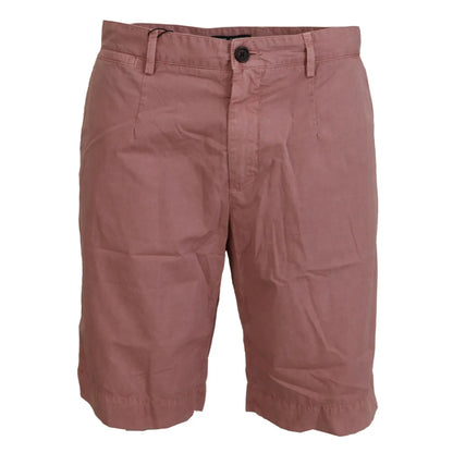 Stunning Dolce Gabbana Pink Chino Shorts With Signature Logo Details &