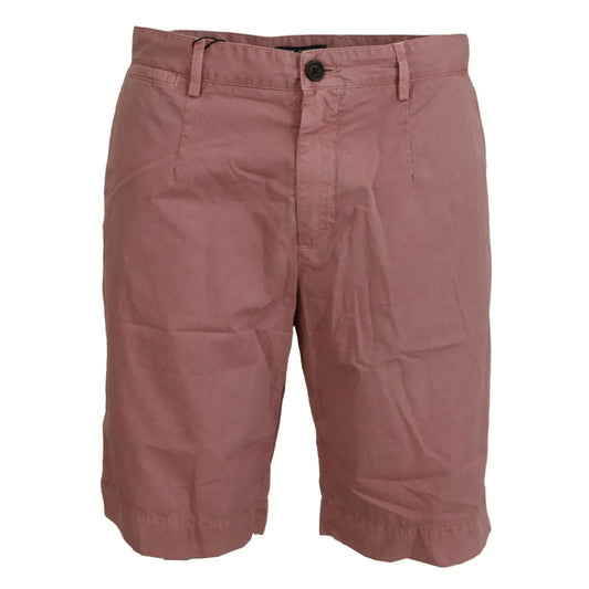 Stunning Dolce Gabbana Pink Chino Shorts With Signature Logo Details &