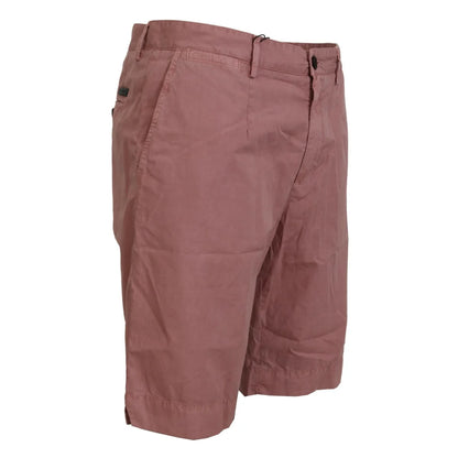 Stunning Dolce Gabbana Pink Chino Shorts With Signature Logo Details &