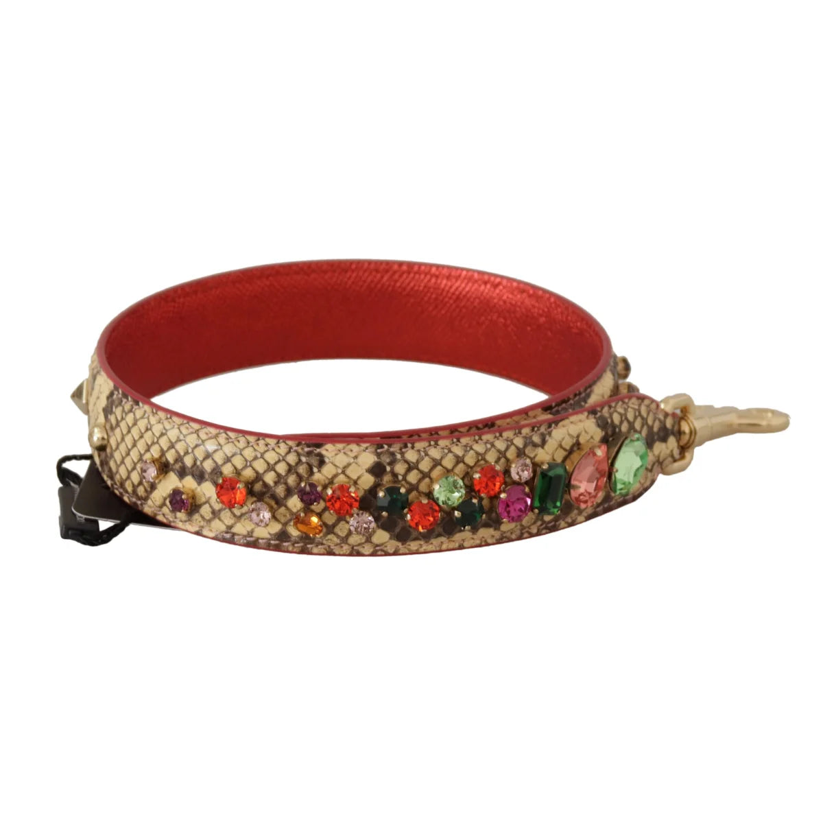 Stunning Dolce Gabbana Python Leather Bag Strap in Beige &