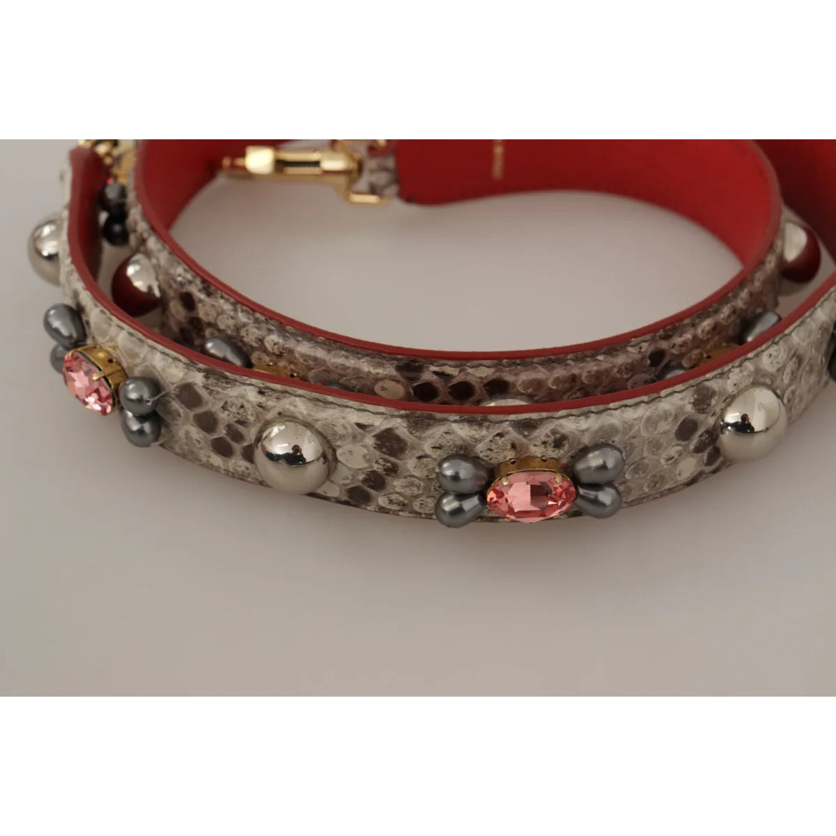 Stunning Dolce Gabbana Python Leather Bag Strap in Chic Beige &