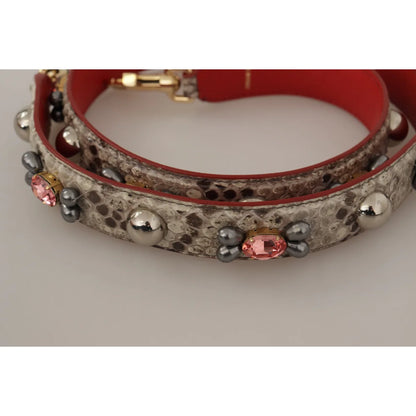Stunning Dolce Gabbana Python Leather Bag Strap in Chic Beige &