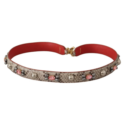 Stunning Dolce Gabbana Python Leather Bag Strap in Chic Beige &