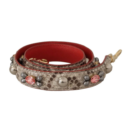Stunning Dolce Gabbana Python Leather Bag Strap in Chic Beige &