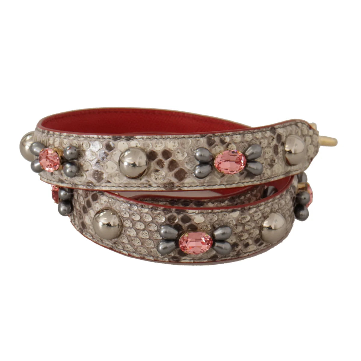 Stunning Dolce Gabbana Python Leather Bag Strap in Chic Beige &