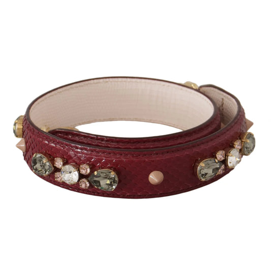 Stunning Dolce Gabbana Python Leather Strap in Vibrant Red &
