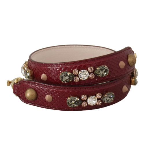Stunning Dolce Gabbana Python Leather Strap in Vibrant Red &