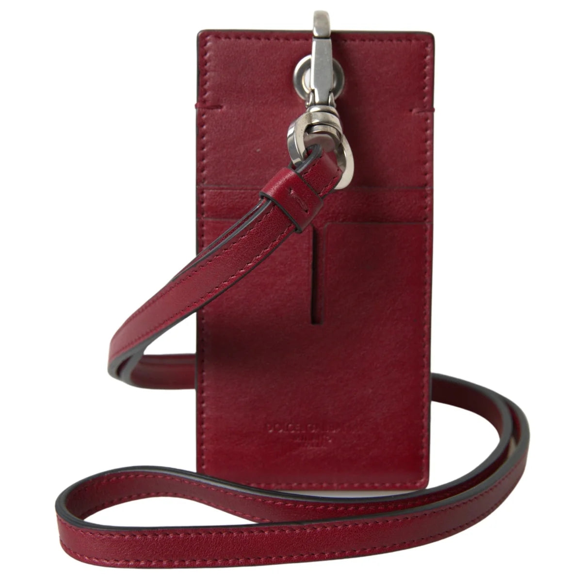 Stunning Dolce Gabbana Red Leather Cardholder With Lanyard &