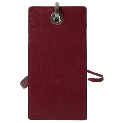 Stunning Dolce Gabbana Red Leather Cardholder With Lanyard &